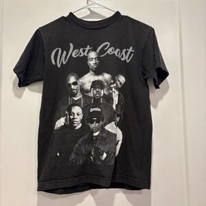 West Coast Hip Hop Legends T-Shirt Tupac Snoop Dogg Ice Cube Eazy-E Dr Dre Black
